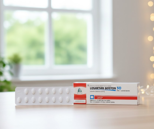 Thuốc Losartan 50mg điều trị tăng huyết áp từ nhẹ đến nặng (Hộp 4 Vỉ x 15 Viên)