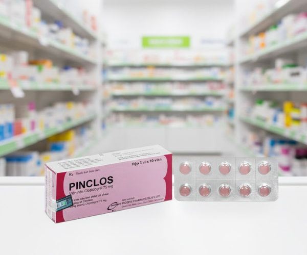 Thuốc Pinclos 75mg giảm các biến cố do xơ vữa động mạch (Hộp 3 Vỉ x 10 Viên)