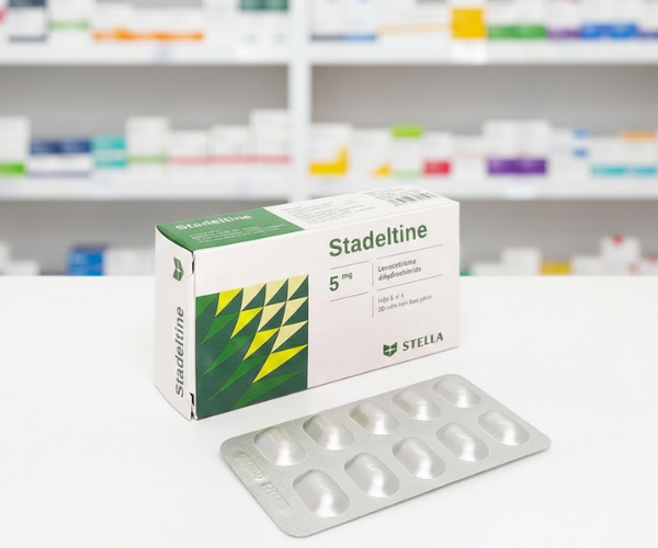 Thuốc Stadeltine 5mg giảm các triệu chứng viêm mũi dị ứng, mề đay (Hộp 5 Vỉ x 10 Viên)
