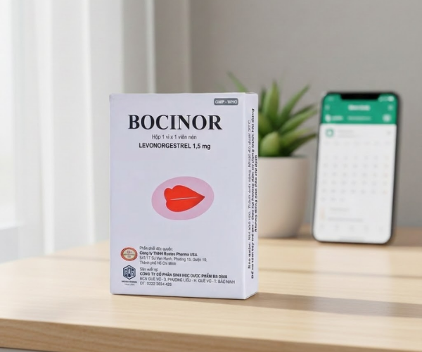 Thuốc ngừa thai khẩn cấp Bocinor 1.5mg trong vòng 72 giờ (Hộp 1 Vỉ x 1 Viên)