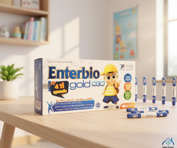 Dung dịch ENTERBIO GOLD NEW lợi khuẩn đường ruột, giảm các triệu chứng rối loạn tiêu hoá.(Hộp 20 ống)
