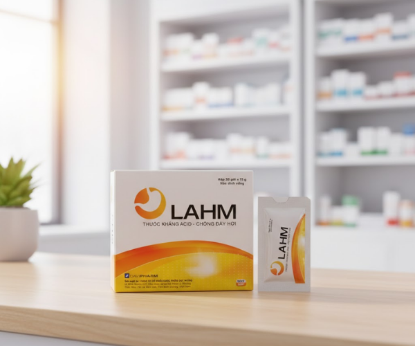 Hỗn dịch uống LAHM kháng acid, chống đầy hơi, viêm thực quản (Hộp 20 gói x 15g)