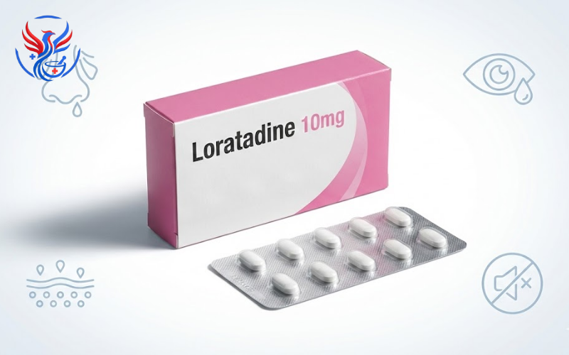 Thuốc Loratadin 10mg trị viêm mũi dị ứng, mày đay, ngứa (Hộp 3 Vỉ x 10 Viên)