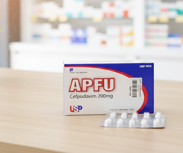 Thuốc Apfu 200mg điều trị các nhiễm khuẩn hô hấp (Hộp 1 vỉ x 10 viên)