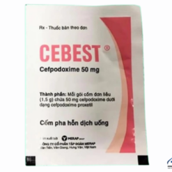 Thuốc Cebest 50mg điều trị các bệnh nhiễm khuẩn (Hộp 20 gói x 1,5 g)
