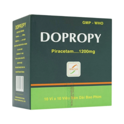 Thuốc Dopropy 1200mg trị chóng mặt, suy giảm trí nhớ, chóng mặt, kém tập trung (Hộp 10 vỉ x 10 viên)