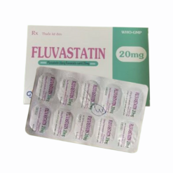 Thuốc Fluvastatin điều trị rối loạn lipid máu và dự phòng các bệnh lí về tim mạch (Hộp 3 vỉ x 10 viên)