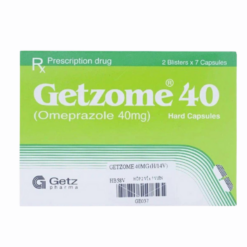 Thuốc Getzome 40 điều trị và dự phòng viêm loét dạ dày – tá tràng, trào ngược dạ dày thực quản (Hộp 2 vỉ x 7 viên)