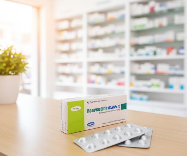 Thuốc Savi Rosuvastatin 10 điều trị rối loạn mỡ máu ( Hộp 3 vỉ x 10 viên)