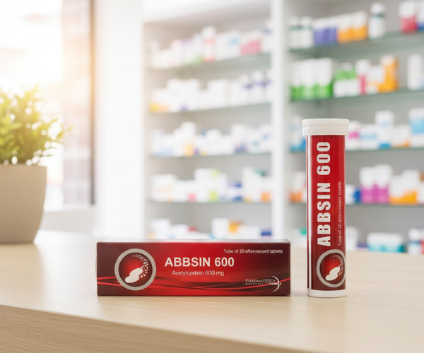 Thuốc sủi Abbsin 600 giúp làm loãng đờm nhày quánh, hỗ trợ tống xuất đờm ra ngoài (Hộp 1 ống 20 viên)