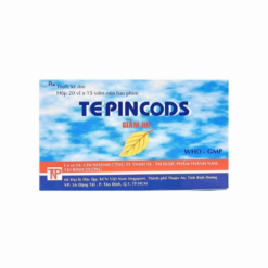 Thuốc Tepincods điều trị viêm phế quản, viêm họng (Hộp 20 vỉ x 15 viên)