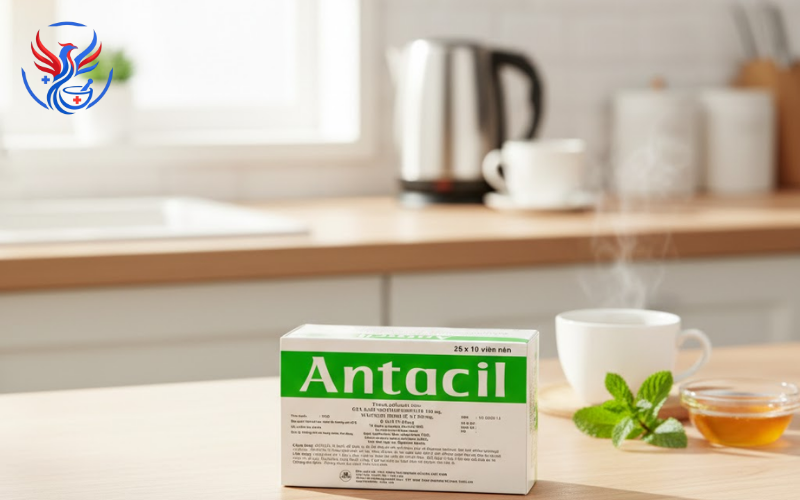 Thuốc Antacil 250mg điều trị bệnh loét dạ dày, tá tràng (Hộp 25 vỉ x 10 viên)