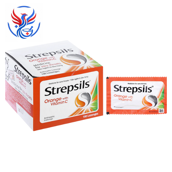 strepsils-orange-with-vitamin-c-dieu-tri-dau-hong Viên ngậm Strepsils Orange with Vitamin C điều trị đau họng (50 gói x 2 viên)