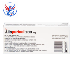 thuoc allopurinol 300mg dieu tri tang acid uric mau soi than hop 2 vi x 10 vien 2