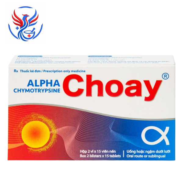 thuoc-alpha-choay-tri-phu-ne-sau-chan-thuong-hop-2-vi-x-15-vien Thuốc Alpha Choay trị phù nề sau chấn thương (Hộp 2 Vỉ x 15 Viên)