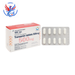 Thuốc Transamin Capsules 500mg trị chảy máu do tăng tiêu firin (Hộp 10 Vỉ x 10 Viên)