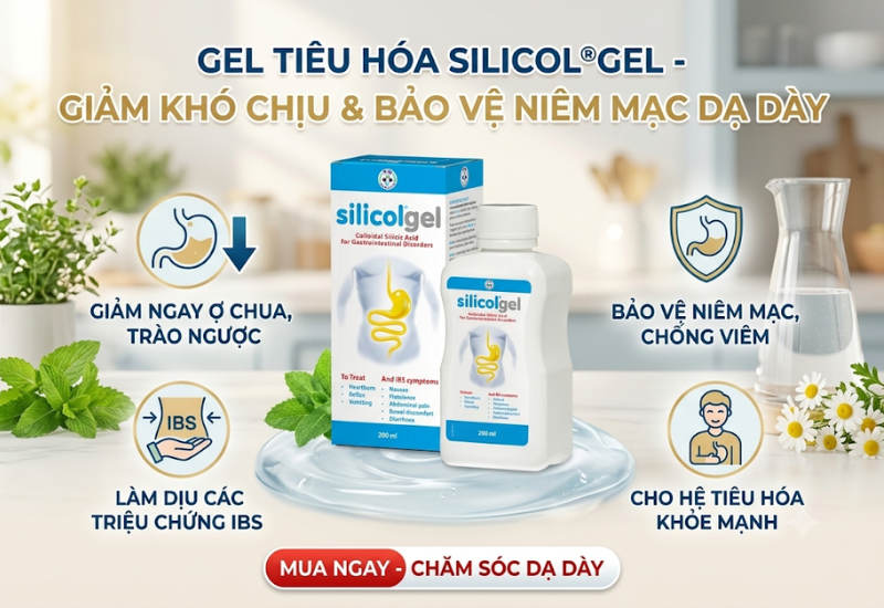 Gel tiêu hóa Silicol Gel hỗ trợ làm dịu và bảo vệ hệ tiêu hóa  (Chai 200ml)