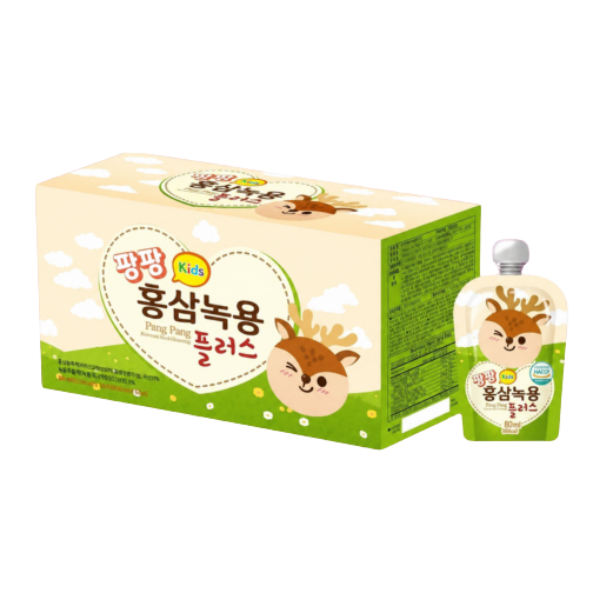 Nước gạc Nhung Hươu Sâm Đỏ Pang Pang Hàn Quốc (Hộp 10 gói x 80ml)