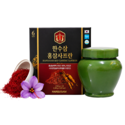 Cao hồng sâm nhụy hoa nghệ tây Red Ginseng Saffron Hansusam hũ sành 1kg
